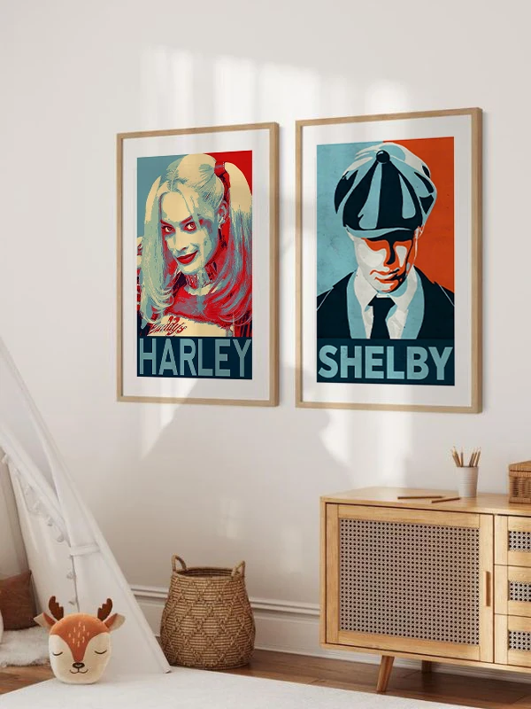 Kötü Kahramanlar Temalı 2'li Çerçeveli Tablo