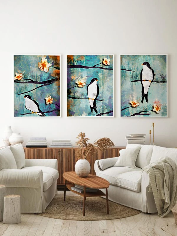 Gündelik Temalı 3'lü Çerçeveli Tablo