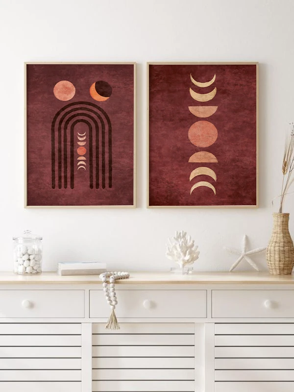 Evrenin Döngüsü Temalı 2'li Çerçeveli Tablo