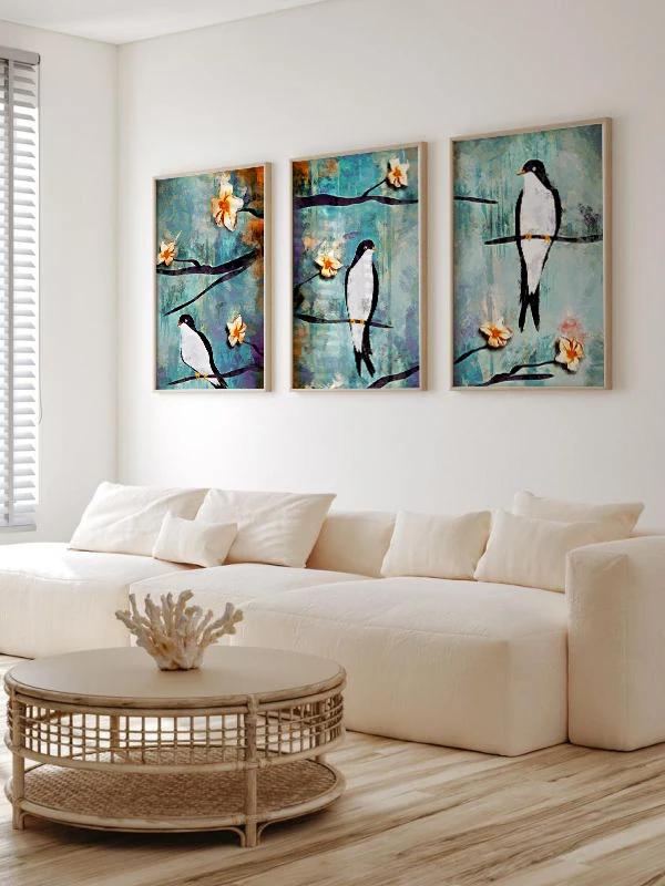 Gündelik Temalı 3'lü Çerçeveli Tablo