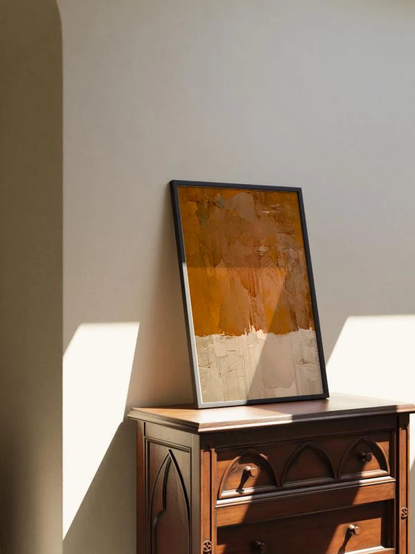 Kayalık Temalı Çerçeveli Tablo