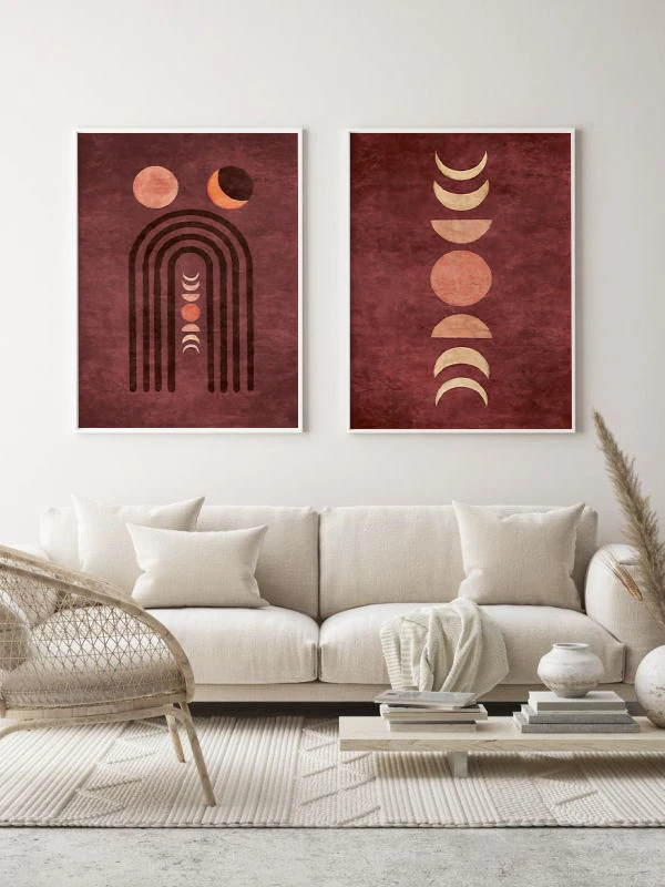 Evrenin Döngüsü Temalı 2'li Çerçeveli Tablo