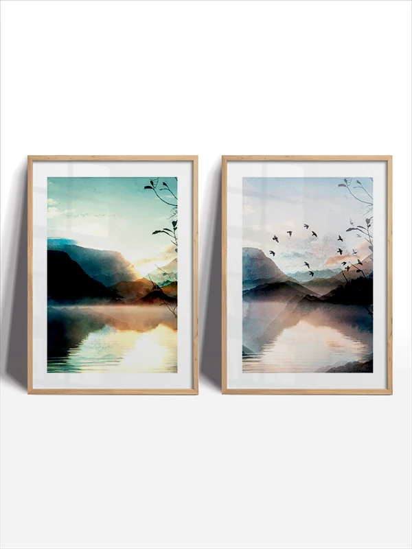 Yansıyan Gerçeklik Temalı 2'li Çerçeveli Tablo