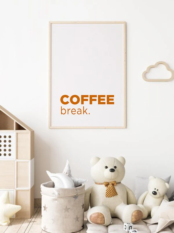 Kahve Arası Temalı Çerçeveli Tablo