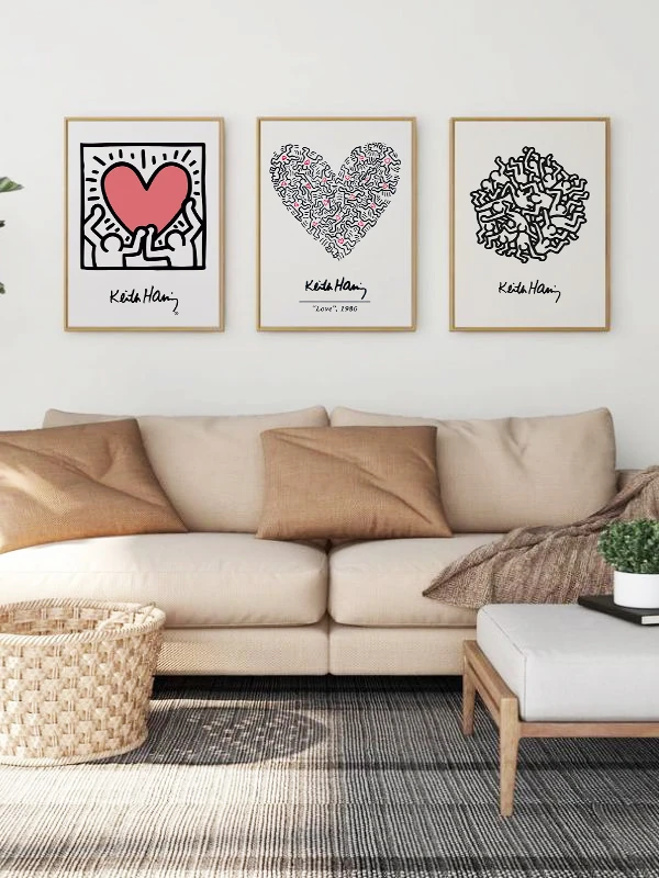 Sevgi Bağı Temalı 3'lü Çerçeveli Tablo