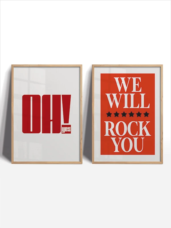 Parti Müdavimi Temalı 2'li Çerçeveli Tablo