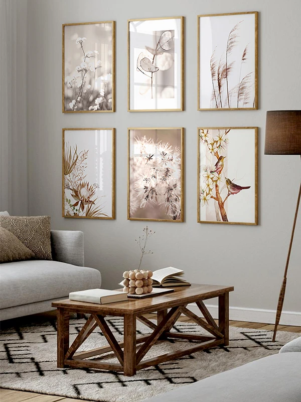 Doğanın Beyazı Temalı Set Çerçeveli Tablo