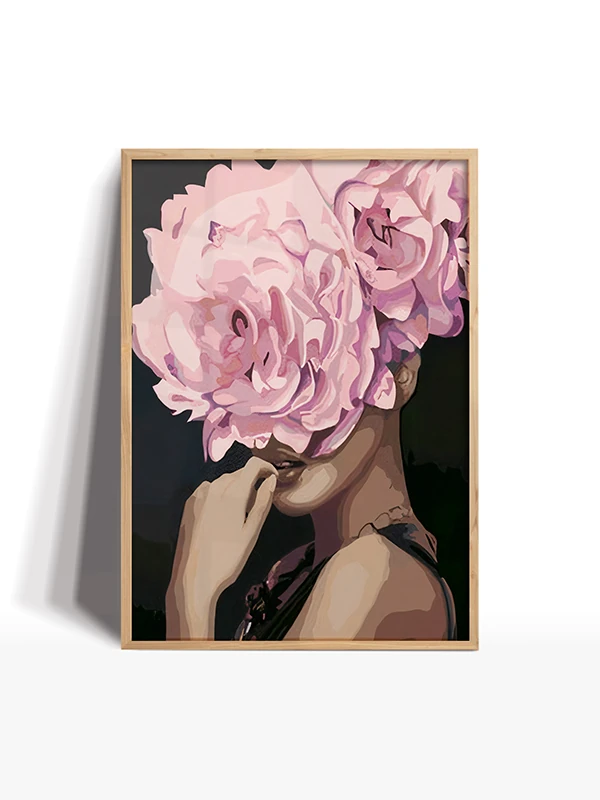 Çiçek Kadınlar Temalı Set Çerçeveli Tablo