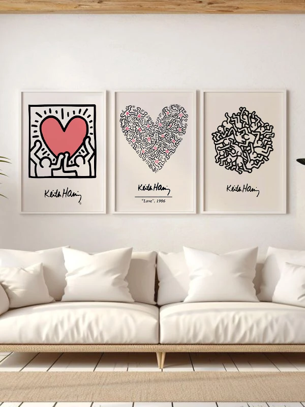 Sevgi Bağı Temalı 3'lü Çerçeveli Tablo