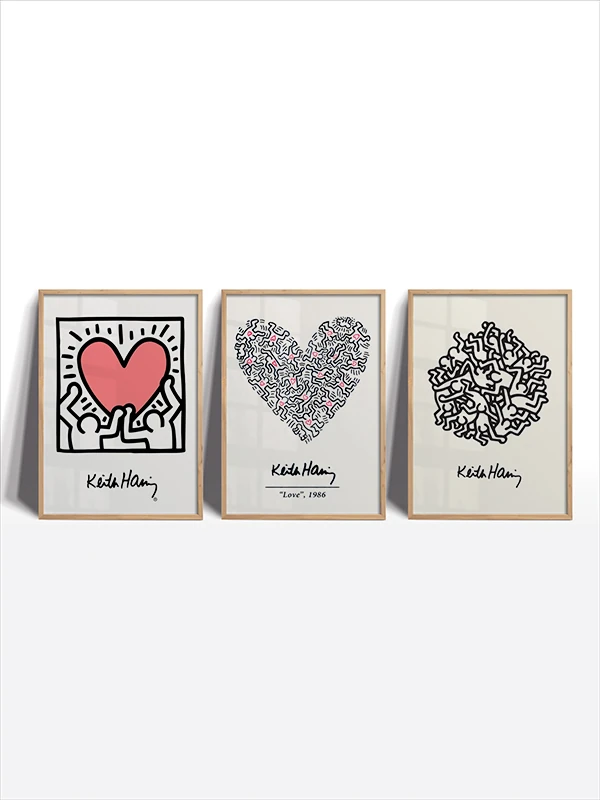 Sevgi Bağı Temalı 3'lü Çerçeveli Tablo