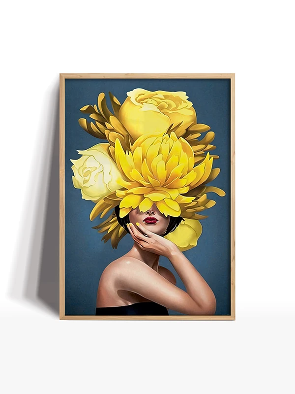 Çiçek Kadınlar Temalı Set Çerçeveli Tablo