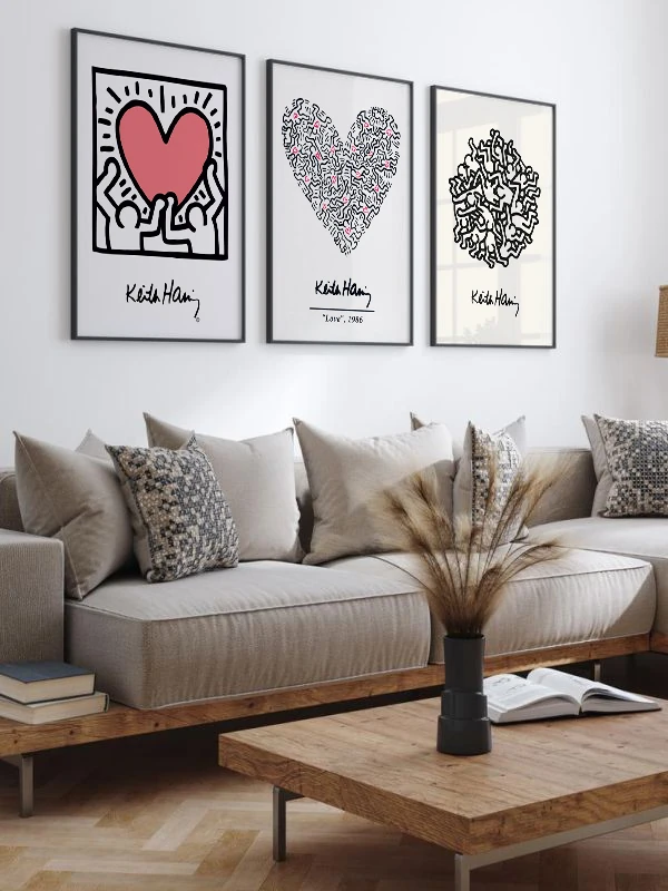 Sevgi Bağı Temalı 3'lü Çerçeveli Tablo