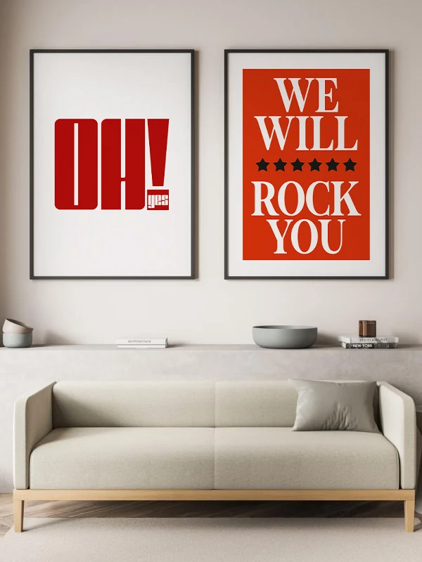 Parti Müdavimi Temalı 2'li Çerçeveli Tablo