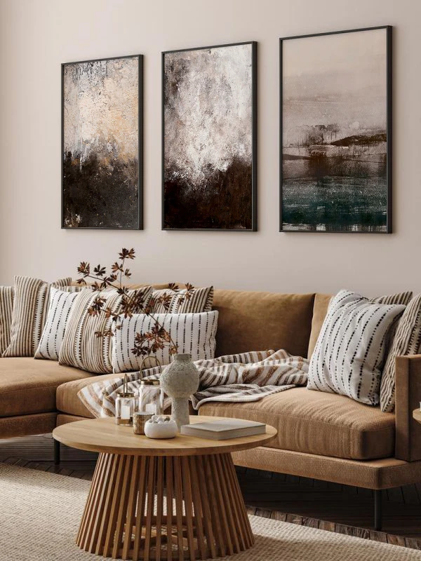 Eskiye Özlem Temalı 3'lü Çerçeveli Tablo