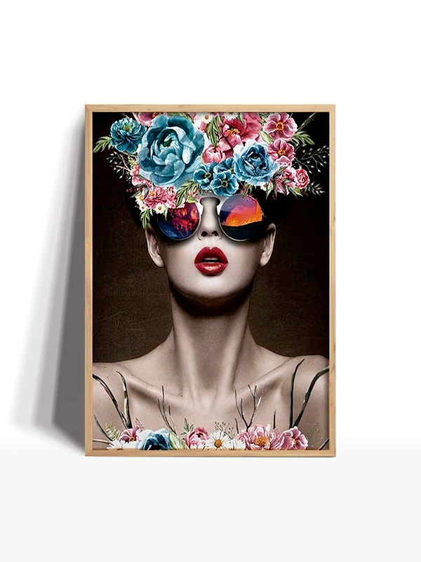 Çiçek Kadınlar Temalı Set Çerçeveli Tablo