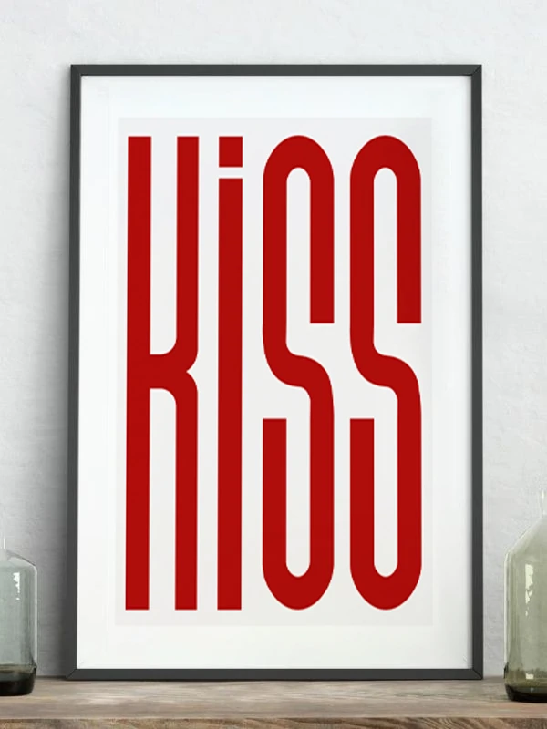 Keep It Simple Silly Temalı Çerçeveli Tablo