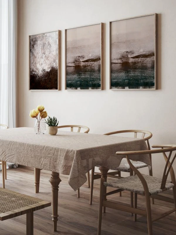 Eskiye Özlem Temalı 3'lü Çerçeveli Tablo