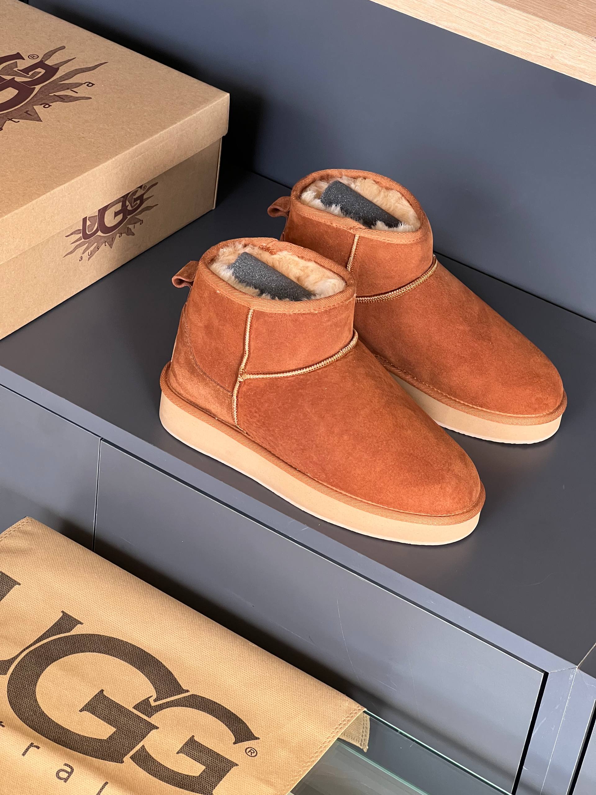 Ugg Ayakkabı Gerçek deri Gerçek kürk