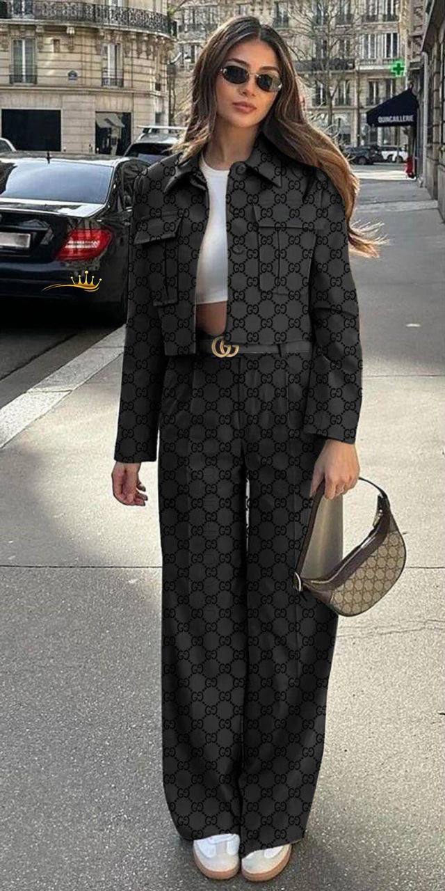 Flok baskılı takım 2 li takım+ Kemer Dahil