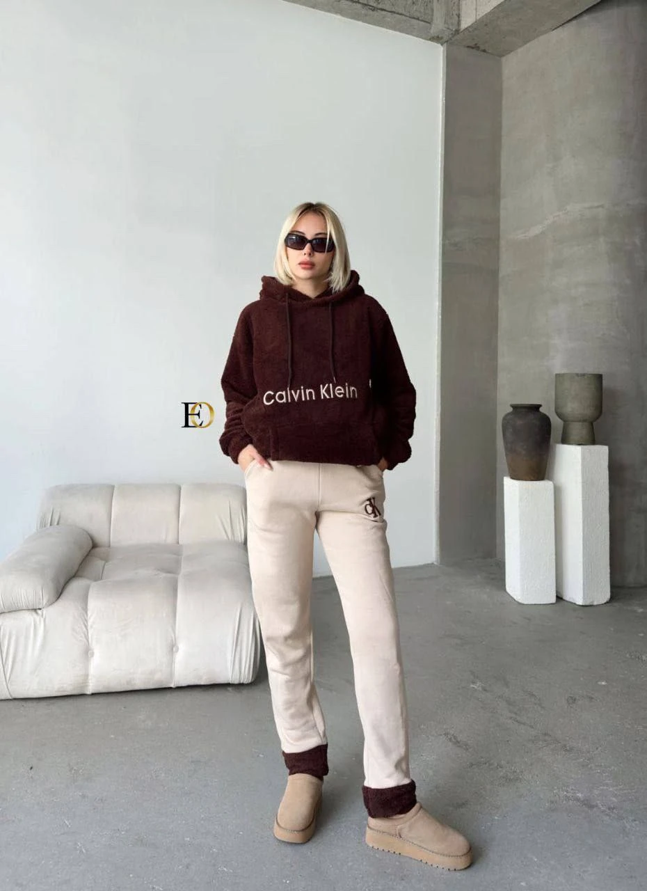  3 iplik kumaş Üstü Peluş Takım