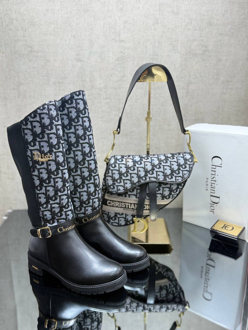 CHRISTIAN DIOR Çanta & Çizme Kombin 