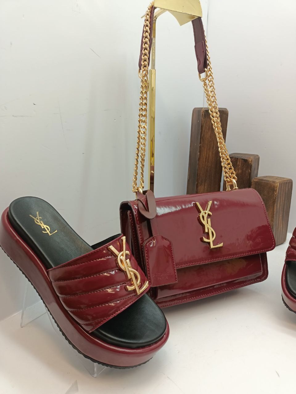 Ysl Çanta & Terlik Kombin 