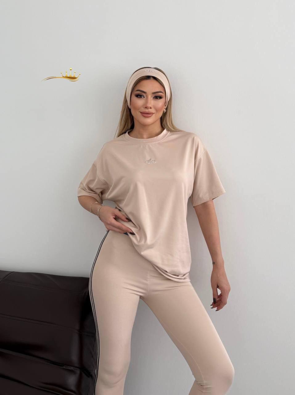 Tayt takım + kafa bandı