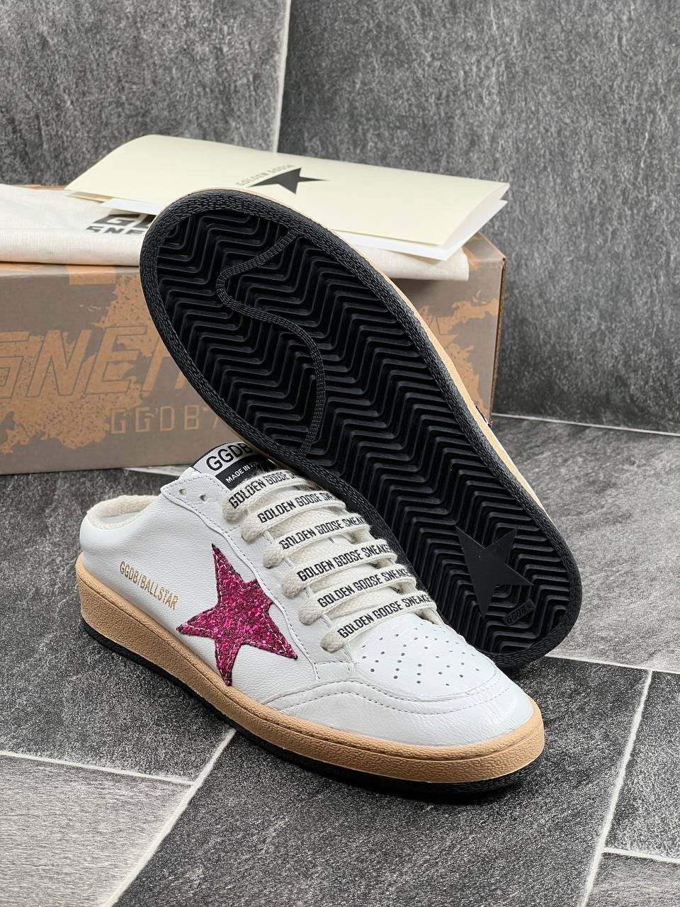 İthal Golden Goose Terlik %100 Deri 