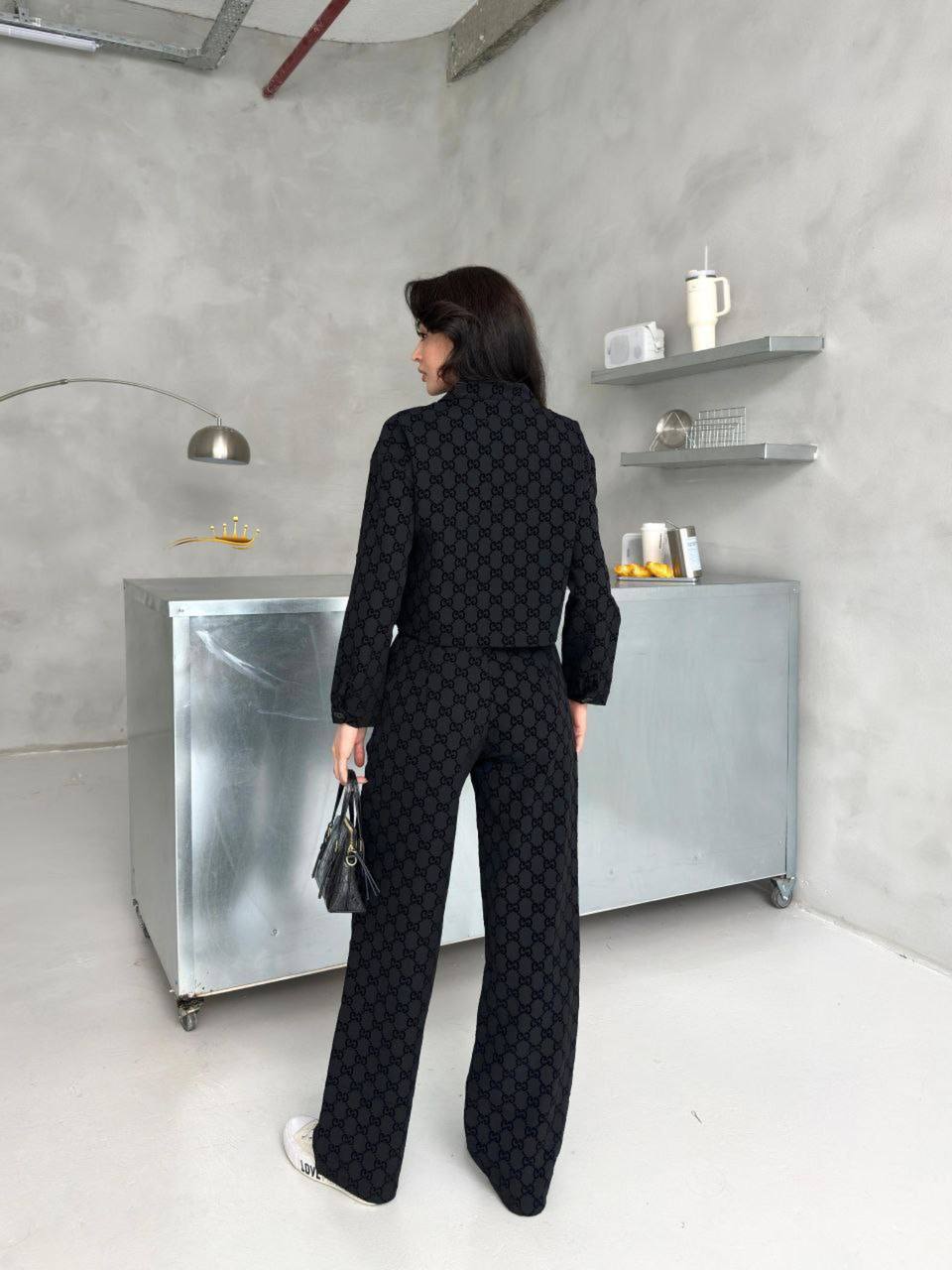 Flok baskılı takım 2 li takım+ Kemer Dahil