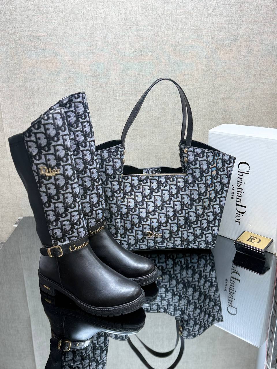 CHRISTIAN DIOR Çanta & Çizme Kombin 