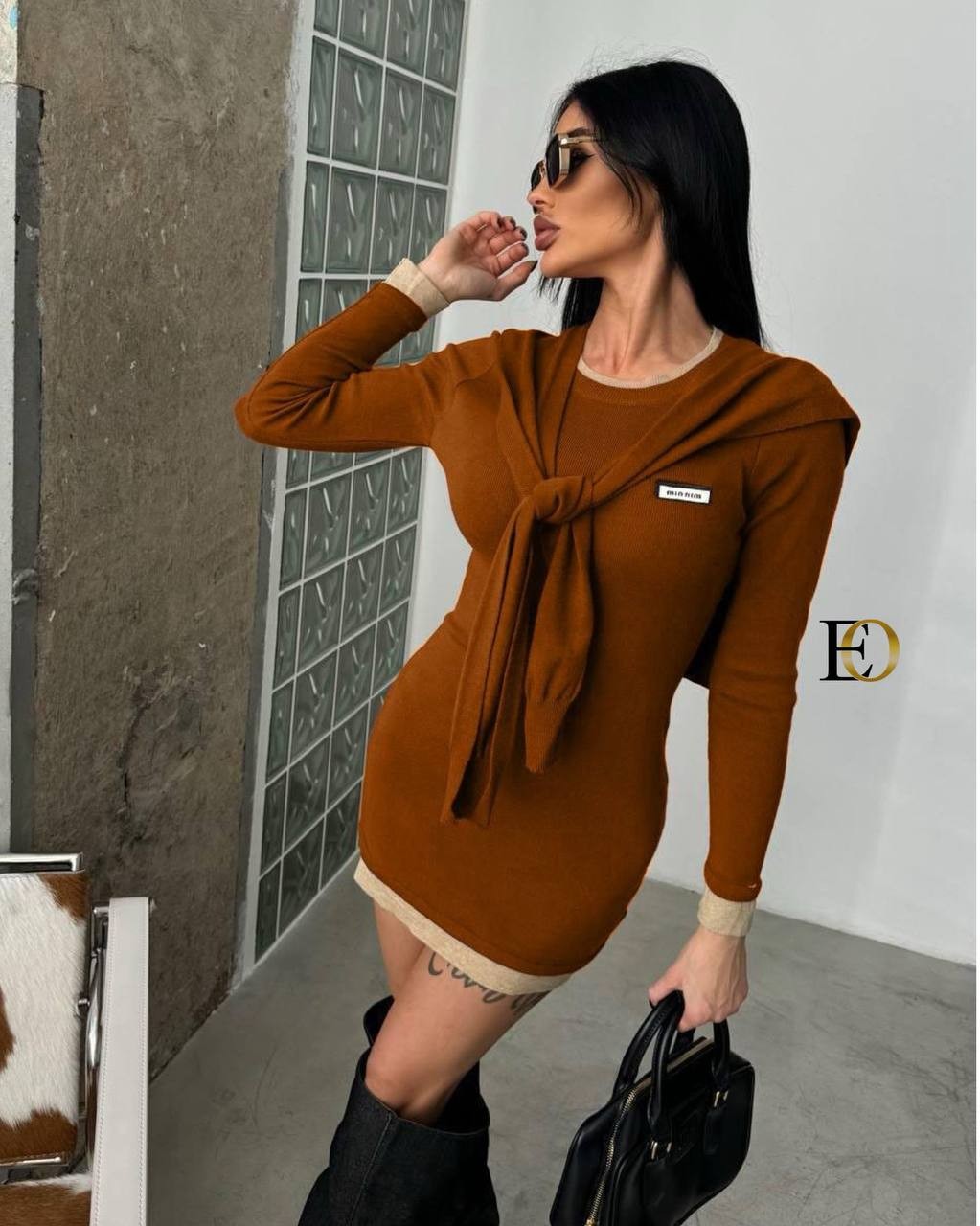 Kaşkorse Kumaş Elbise