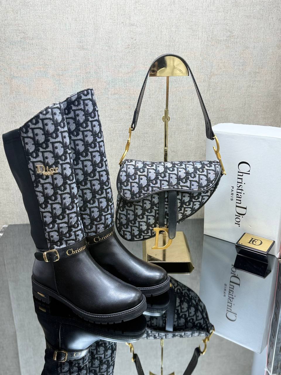 CHRISTIAN DIOR Çanta & Çizme Kombin 