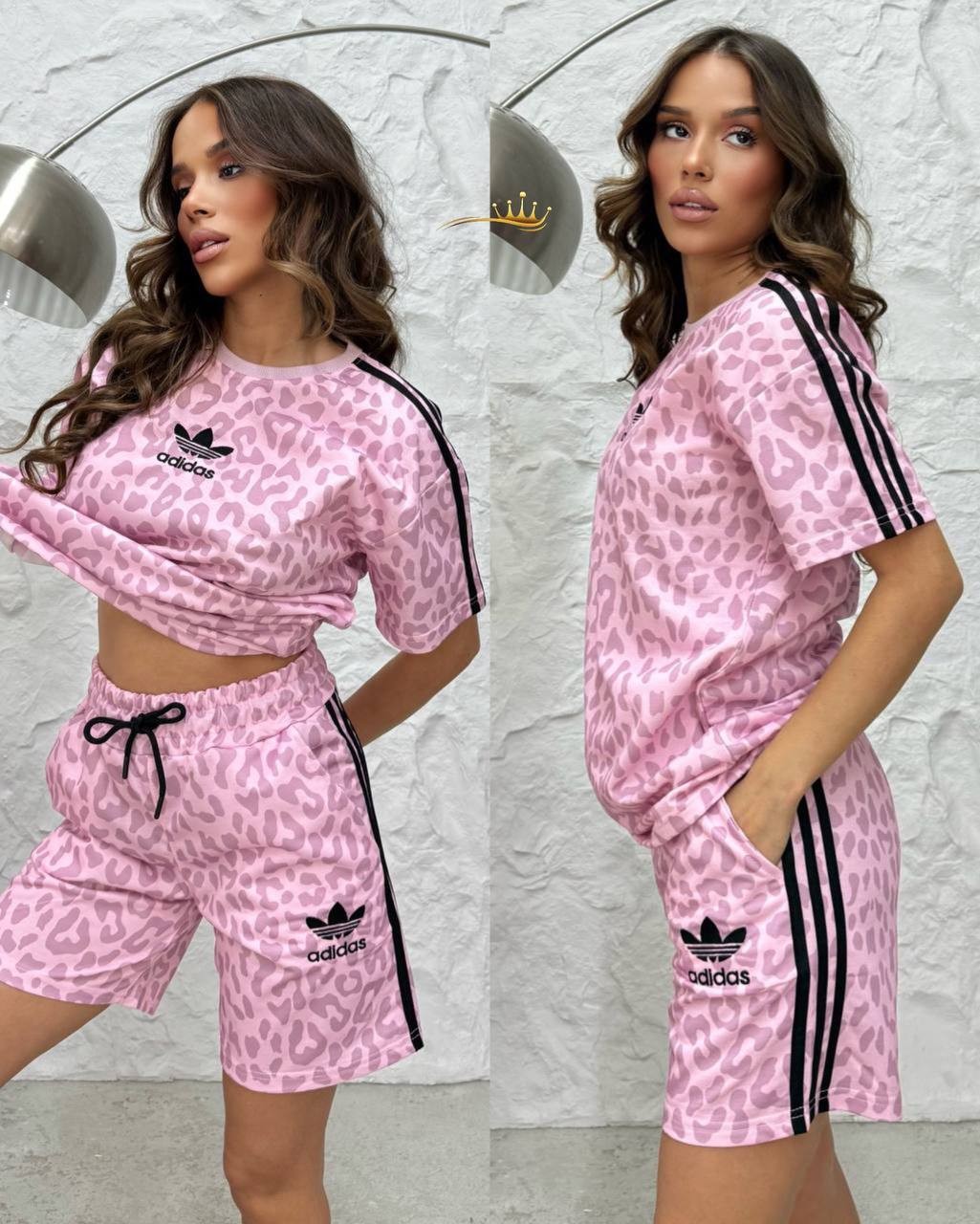 2 iplik kumaş leopar desen 2'li Takım