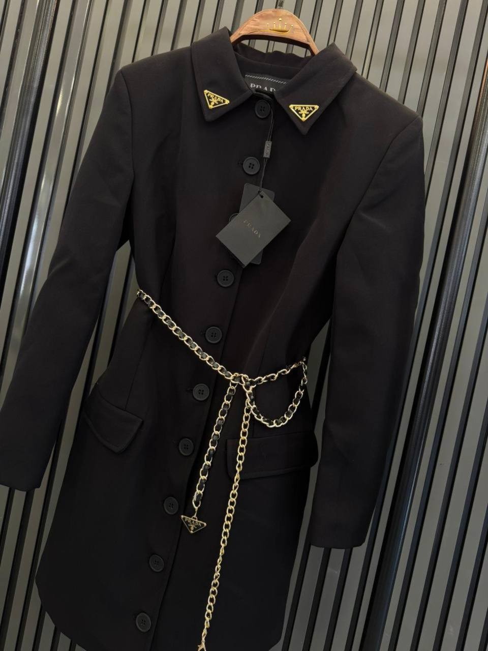 İthal double kumaş ceket elbise + Prada zincir kemer hediye 