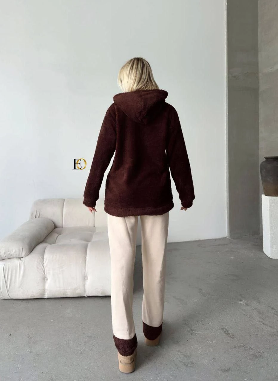  3 iplik kumaş Üstü Peluş Takım