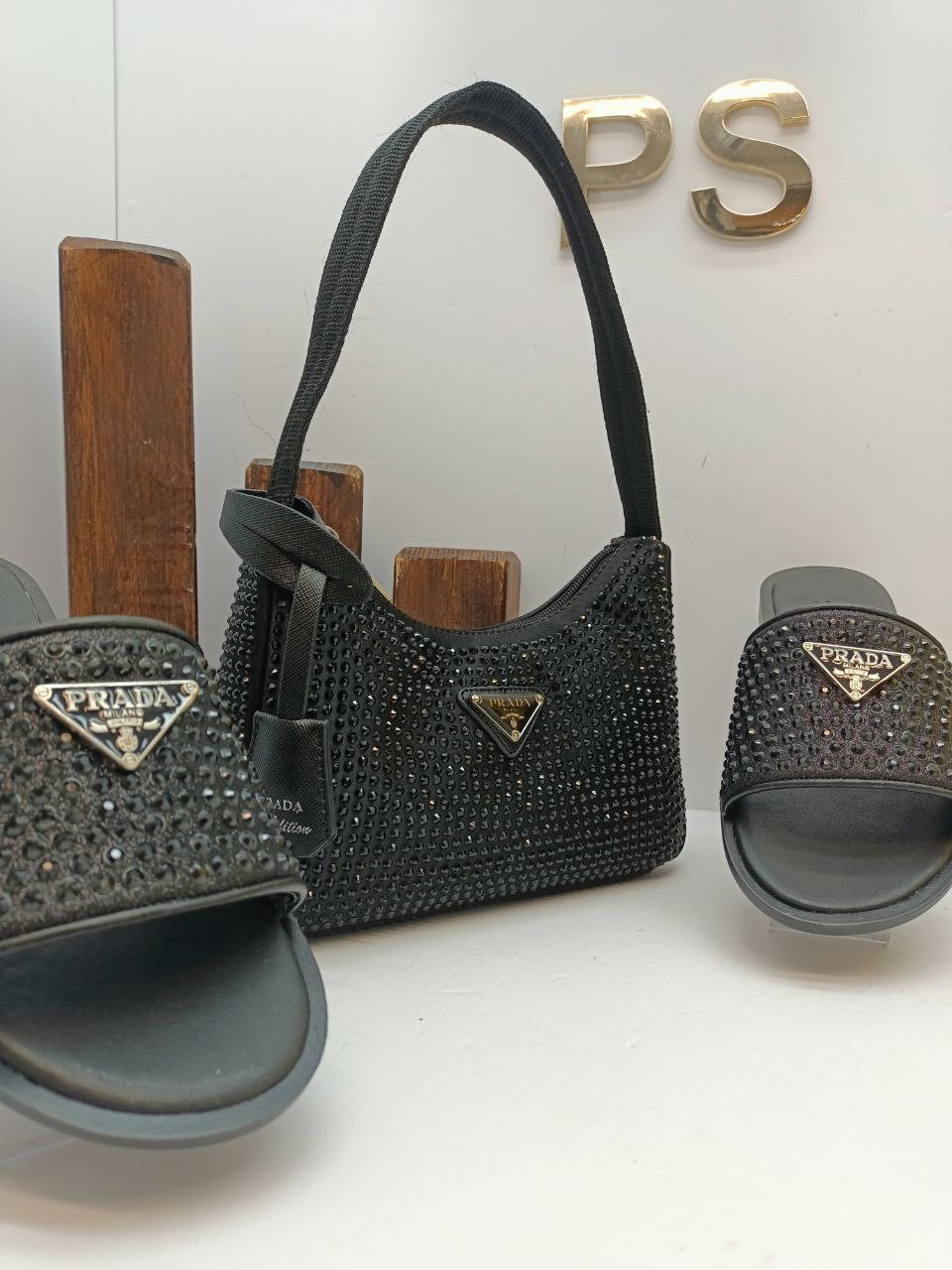Prada Terlik & Çanta Kombin İTHAL