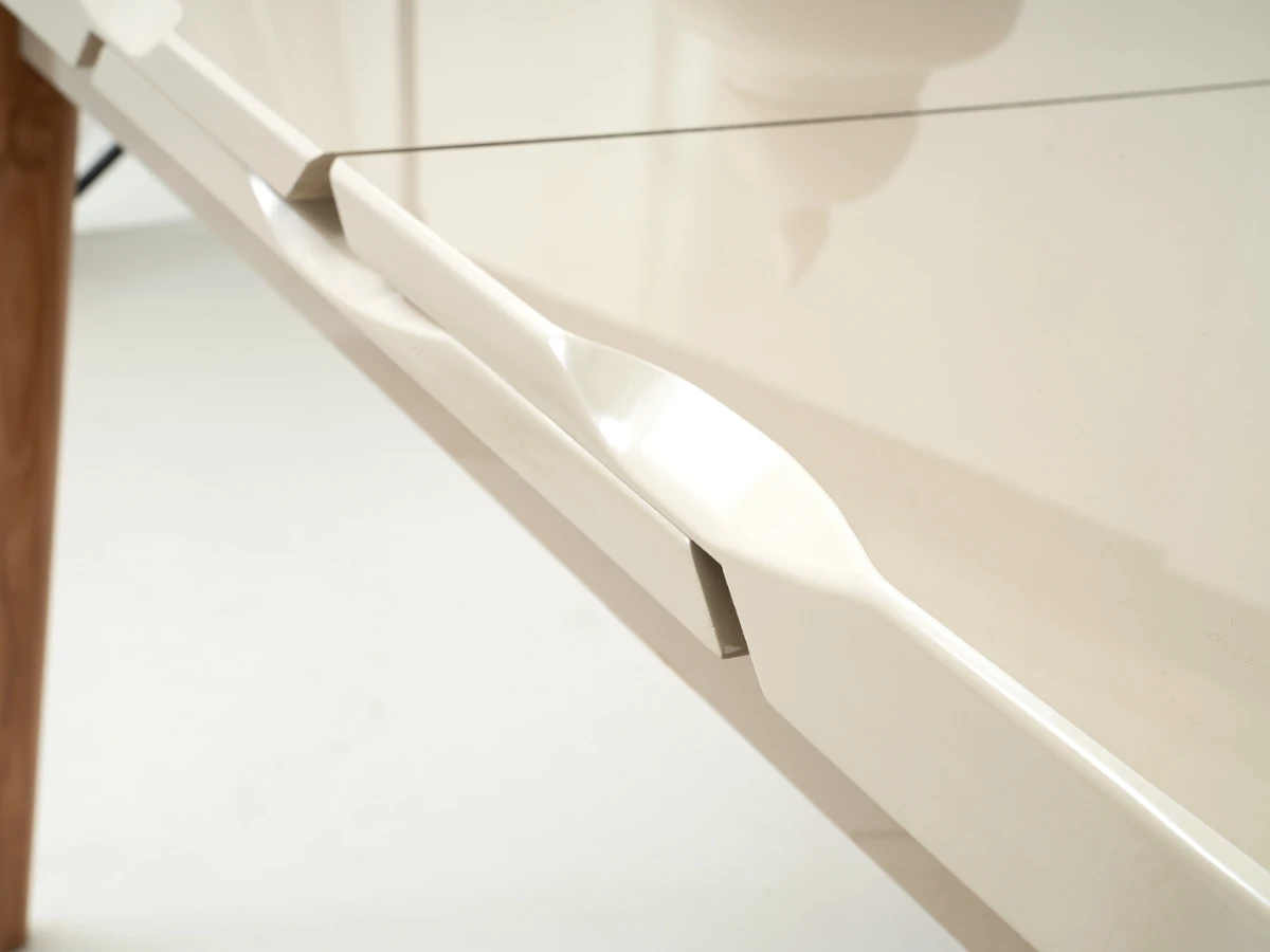 Açılır Kapanır Yemek Masası Kelebek High Gloss Krem