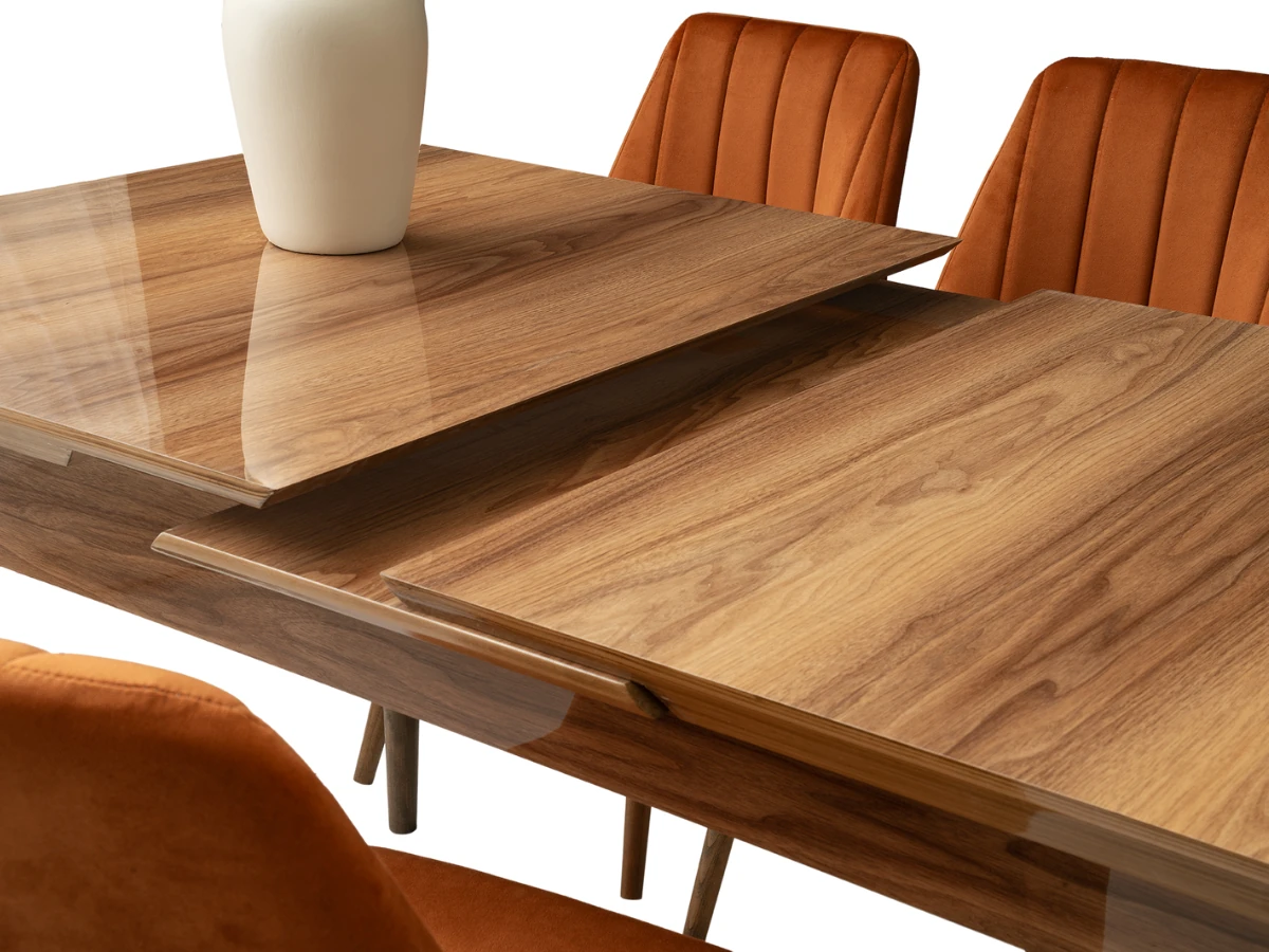 Açılır Yemek Masası Kelebek Ceviz Tekno 160cm