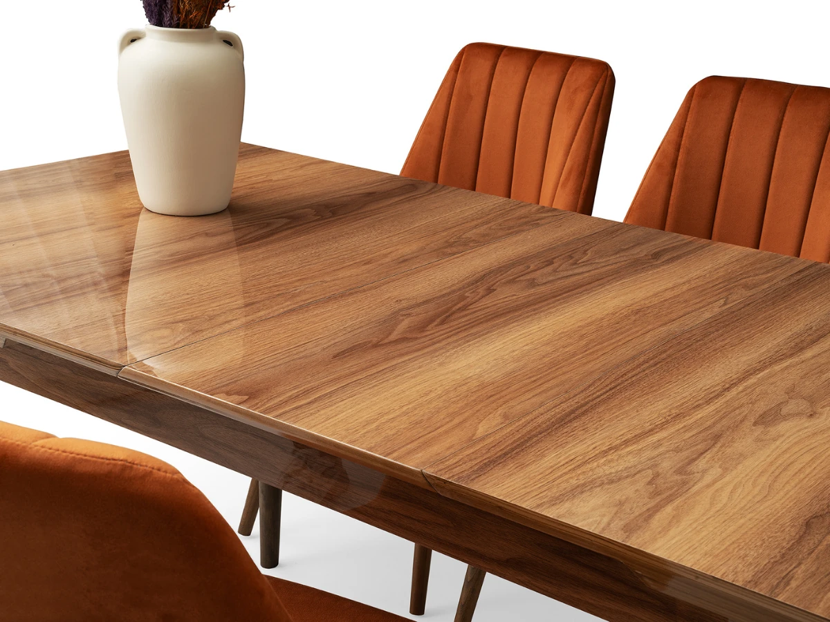 Açılır Yemek Masası Kelebek Ceviz Tekno 160cm