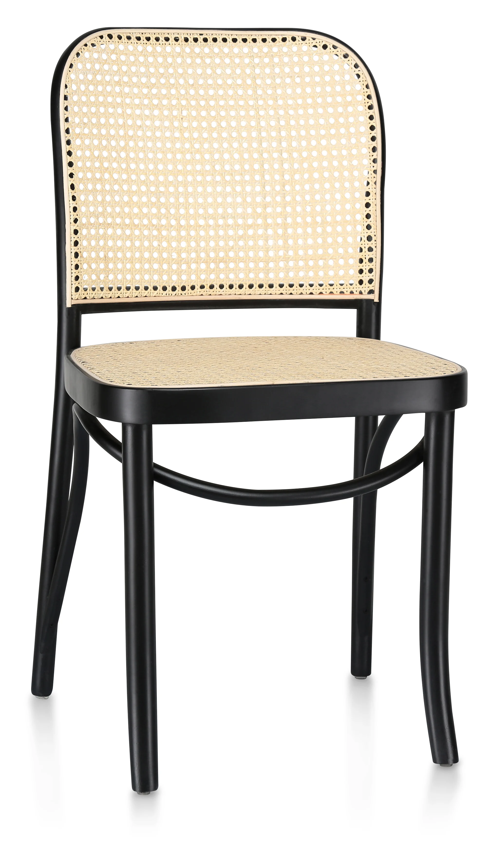 Tam Hazeran Rattan Thonet Ahşap Sandalye — El Örgüsü Oturak & Sırt