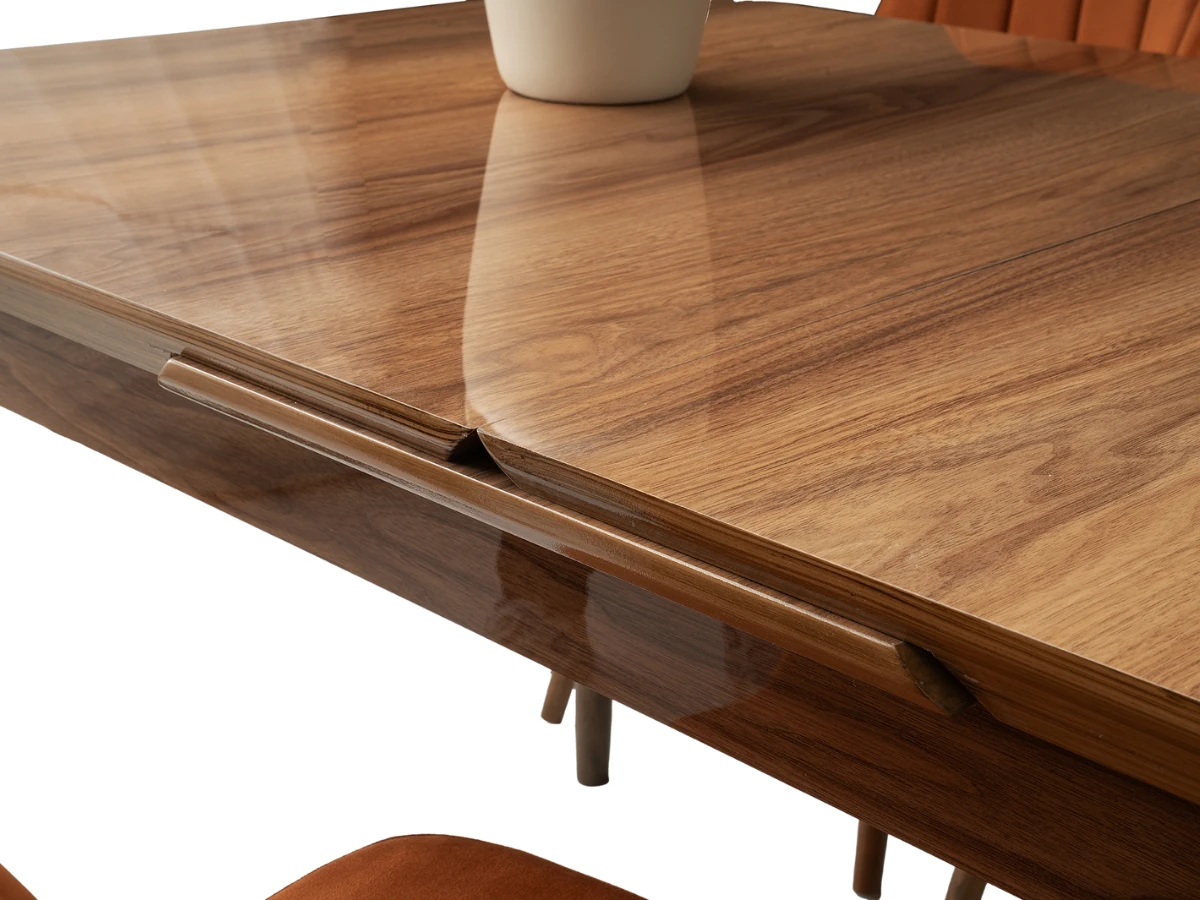 Açılır Yemek Masası Kelebek Ceviz Tekno 160cm