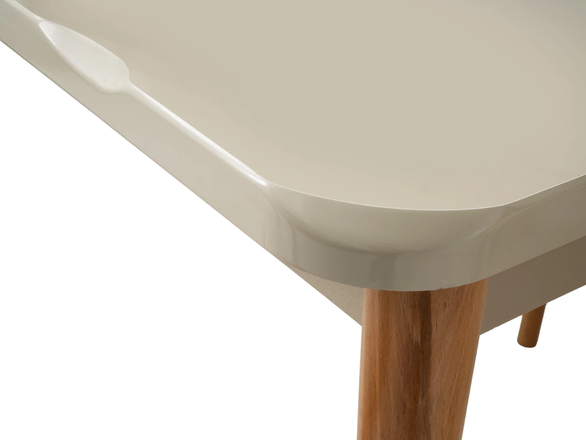 Açılır Kapanır Yemek Masası Kelebek High Gloss Krem