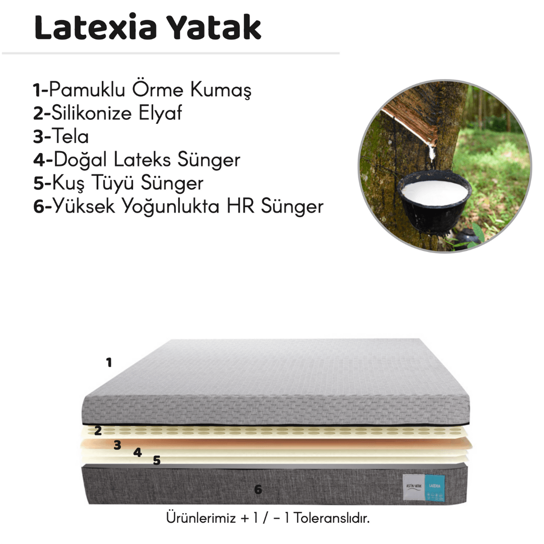 Çift Kişilik Lateks Yatak Latexia 