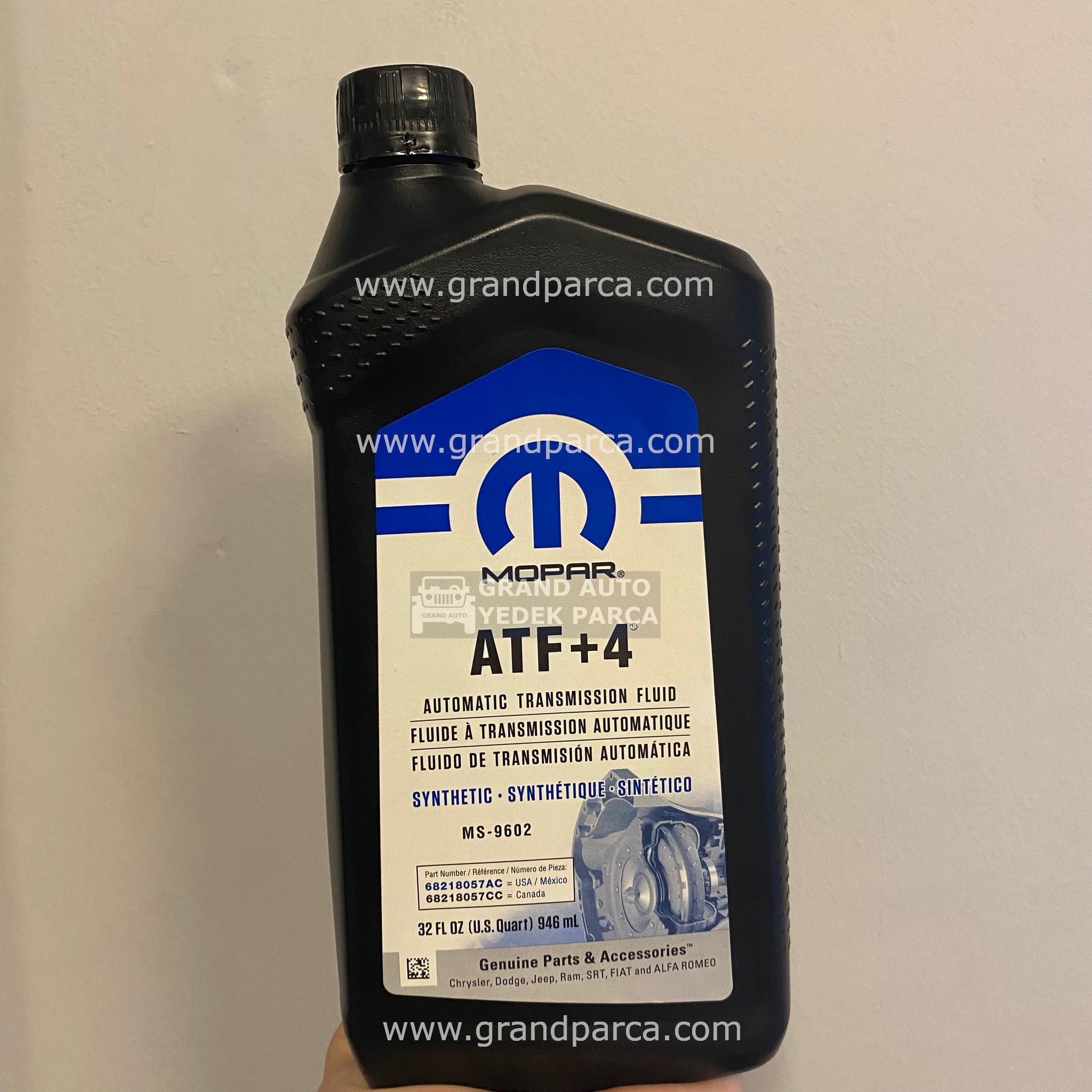 Mopar ATF+4 Jeep Otomatik Şanzıman Yağı Made in USA 1L