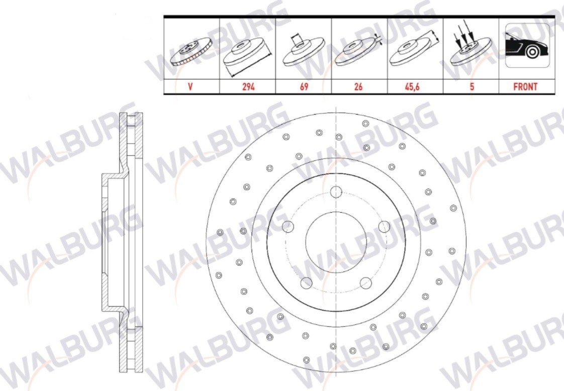 Jeep Compass/Patriot Ön Fren Disk Takımı Performans Delikli