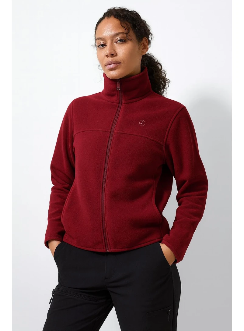 L İ Z Y -BORDO KADIN  POLAR CEKET