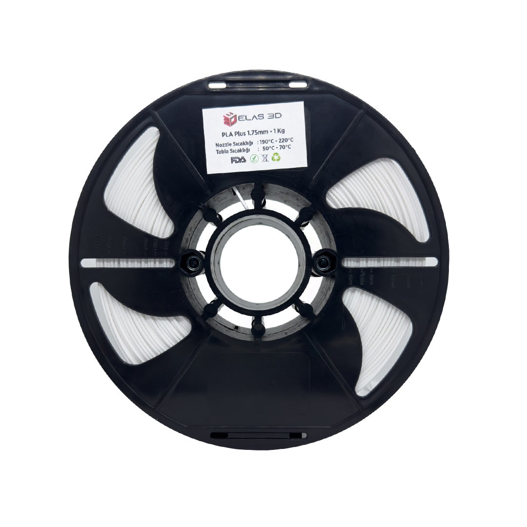 Elas 3D PLA Plus Filament - Beyaz