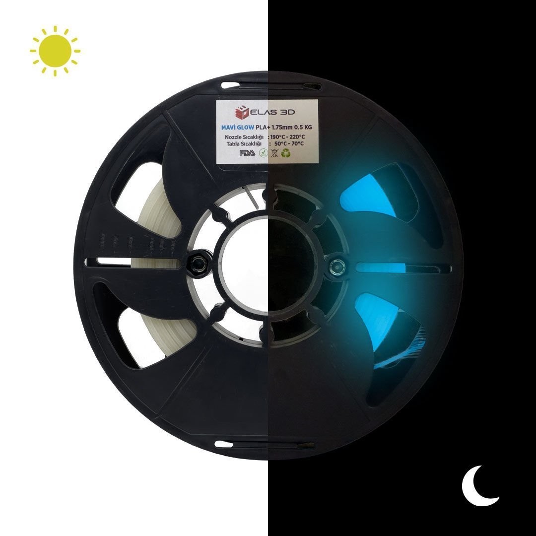ELAS Mavi GLOW PLA+ Filament 1.75mm