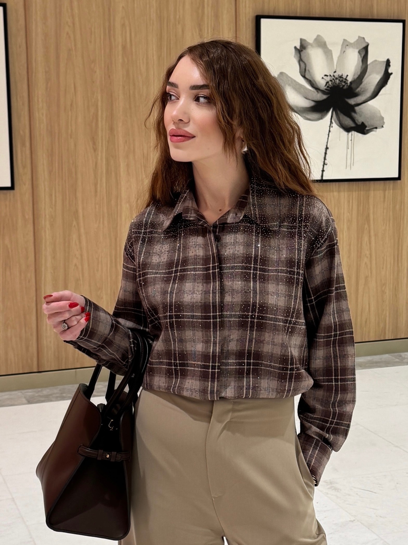 TAŞLI EKOSELİ ODUNCU GÖMLEK ( vizon ön siparistir 15 kasım ) - VİZON