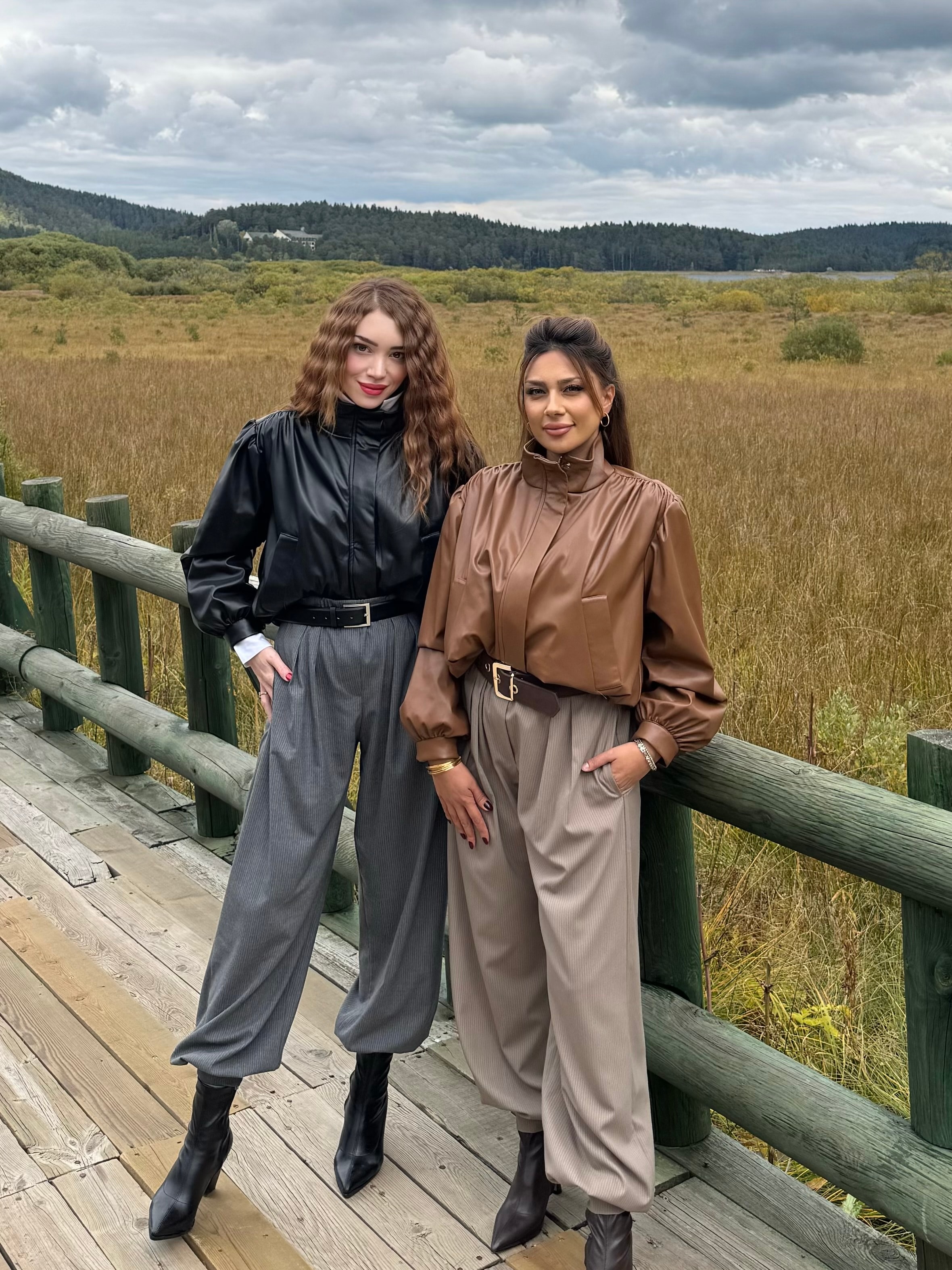 VİNTAGE BALON KOL YUMUSAK DERİ CEKET - TABA 